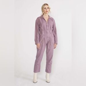 Etica Kingsley Utility Jumpsuit in Purple Dove Size Small